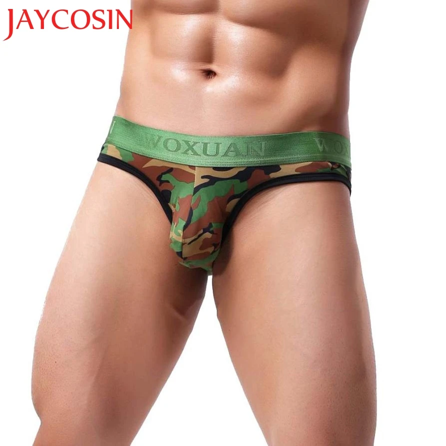 

JAYCOSIN Newly 2018 Fashion Mens Briefs Underwear Bulge Camouflage Print Underpants gift for man dropshipped Jun 14