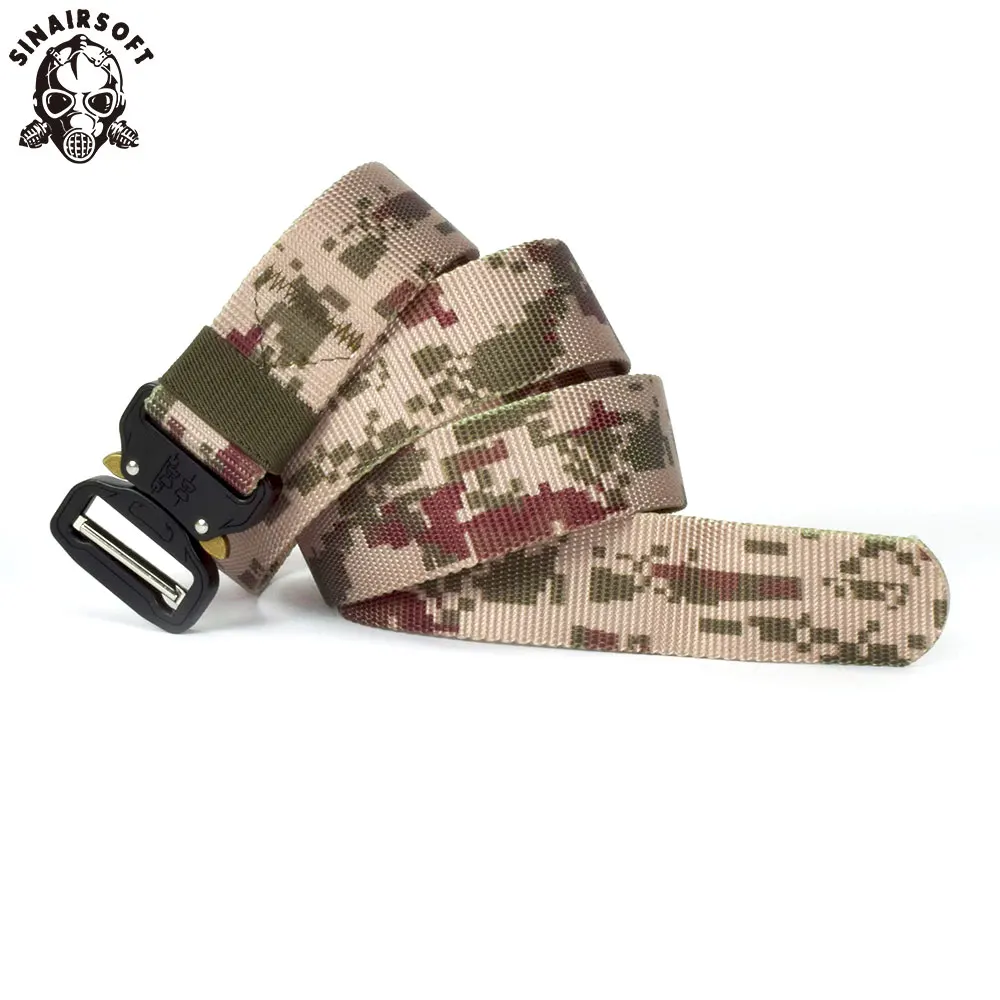 

SINAIRSOFT Outdoor Heavy Duty Hunting Tactical Waist Belt Adjustable Nylon Military Tactical Belts with Metal Buckle LY1004