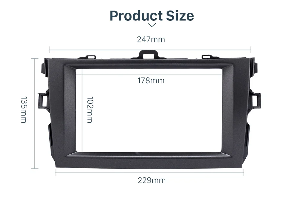 Seicane 178*100 мм двойной Дин Радио Фризовая рамка стерео CD панель приборной панели для Toyota Corolla 2008 2009 2010