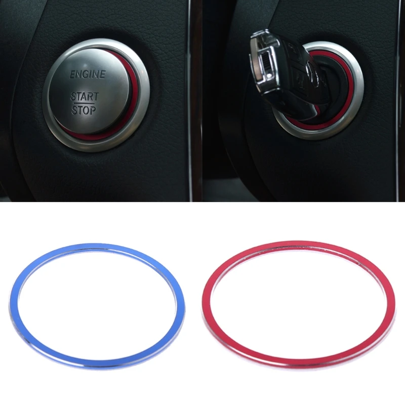 

Auto Car Ignition Switch Cover Ring Aluminum Engine Start Decoration For Benz