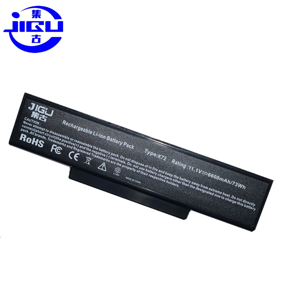 JIGU Новый 6600 мАч аккумулятор для ноутбука Asus A72 K72 K73 N71 N73 X77 серии 9 ячеек|laptop