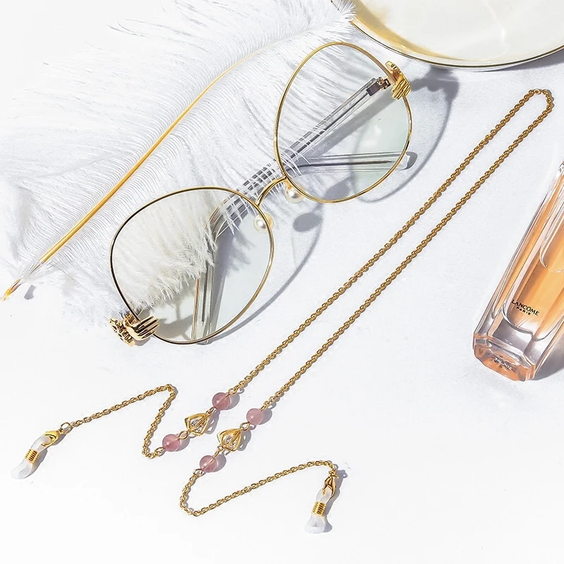 

Retro lolita glasses chain chain hanging rope web celebrity fashion female son sun glasses with chain