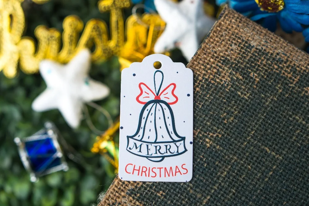 

200 pcs 3.5x6.2cm paper label personalized tag candy favor tags New year's gifts Label candy favor tags Christmas label