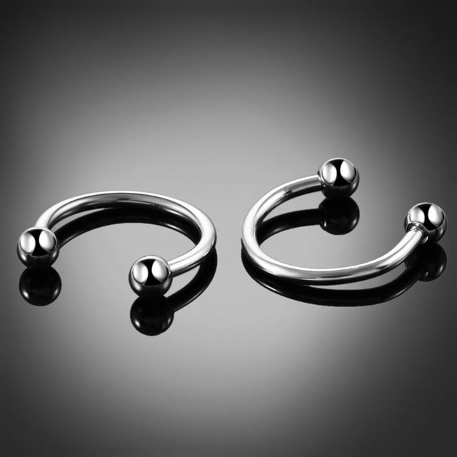 Fashion Stainless Steel Horseshoe Fake Nose Ring C Clip BCR Septum Lip Piercing Falso Nose Rings Hoop For Women Men