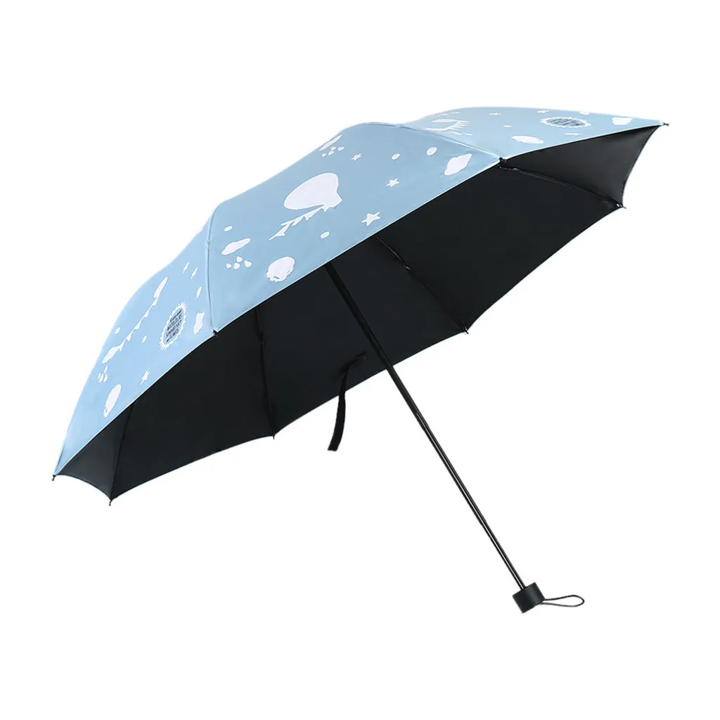 Изменение цвета Ветрозащитный складной зонтик дождь для женщин путешествия дождь двойного назначения Солнечный зонтик складной Солнцезащитный УФ-зонтик 8 Bone