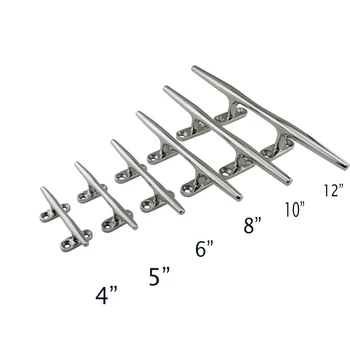 

Stainless Marine Boat Hollow Open Base Cleat Heavy Duty High Mirror Finish Yacht Rope Hollow Open Base Cleat Bollard 4"-12"