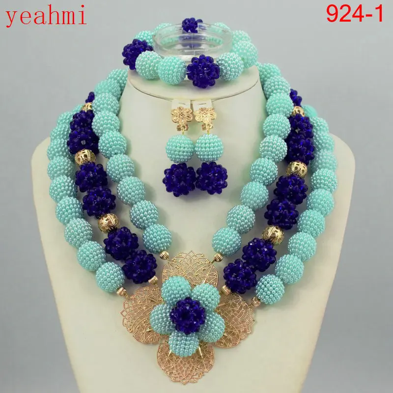 Комплект ювелирных изделий из бисера в африканском стиле для невесты