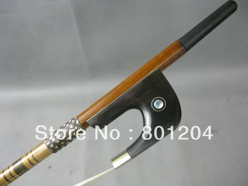 Strong Balance Germany style pernambuco 3 4 bass bow Ebony frog Silver amounted