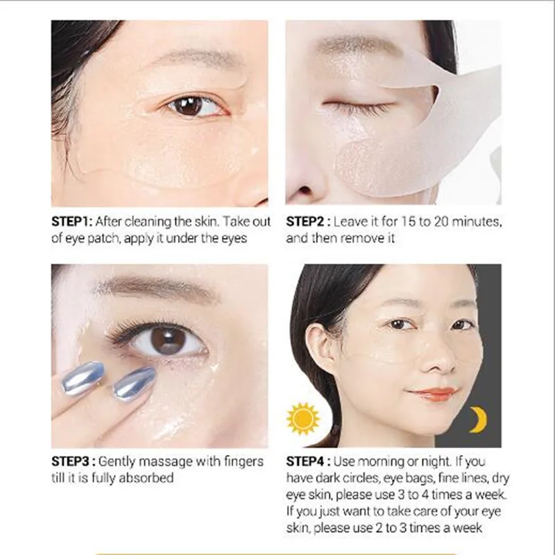 LANBENA Eye Mask Patches For Eyes Korean Reduce Dark Circles And Eye Bags Hyaluronic Acid Patches 4