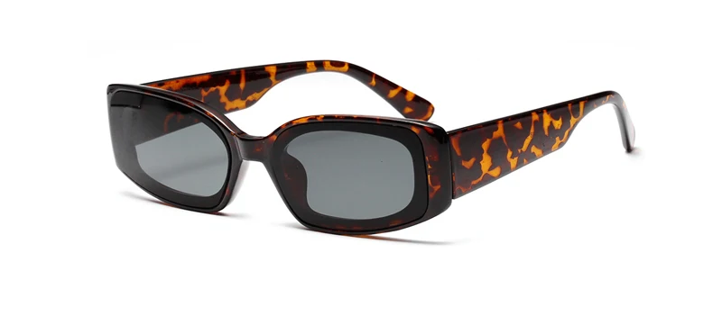 Peekaboo, яркие цвета, солнцезащитные очки для женщин, прямоугольные, квадратные,, розовые, зеленые, синие, прозрачные, солнцезащитные очки для женщин, ретро, черные - Цвет линз: leopard frame