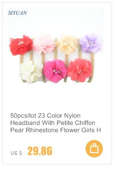 18 цветов Стиль Красивая шифон ободок с большим цветком для девочек Женская повязка на голову головные уборы 100 шт./лот FDA13