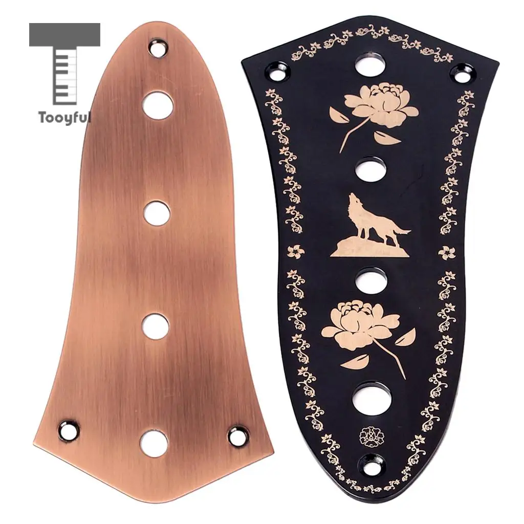 2pcs 4 Holes Standard Control Plate for Jazz Bass Guitar Replacement Accessory