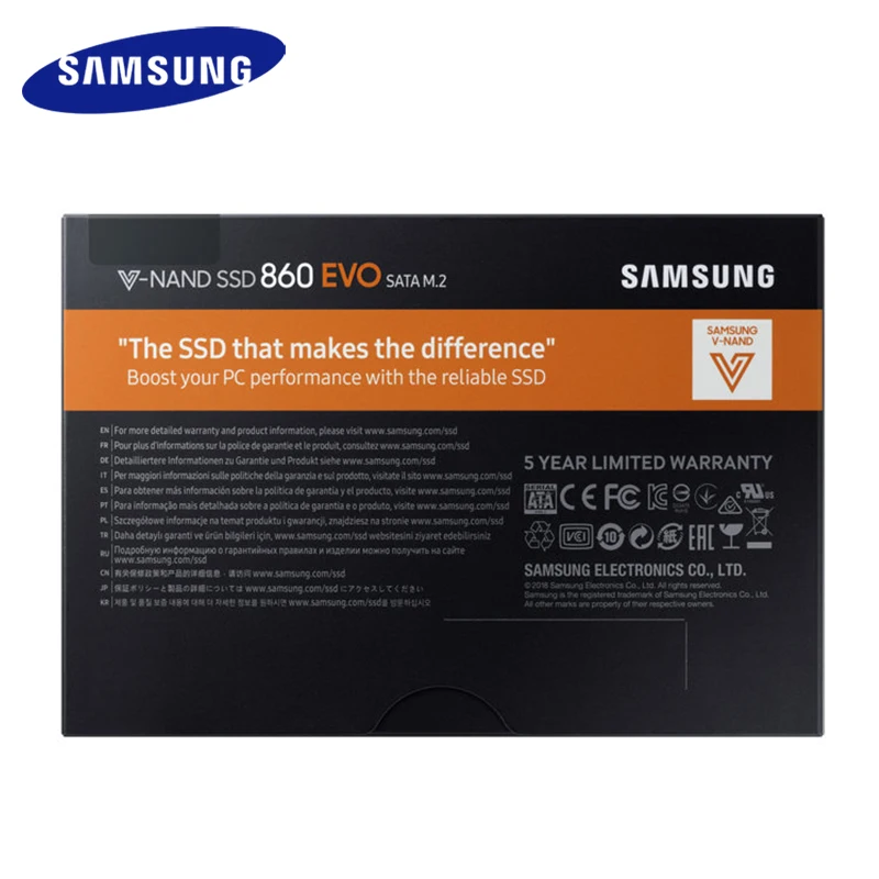 Samsung SSD M.2 860 EVO внутренний SSD 250 ГБ 500 1 ТБ 2 ТБ M.2 твердотельный накопитель Жесткий Высокое Скорость для портативных ПК компьютер