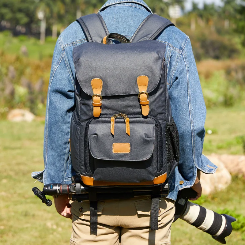 Стиль Холст Водонепроницаемый рюкзак для камеры видео сумка для фотокамеры многофункциональная DSLR сумка для Canon Nikon sony сумка чехол