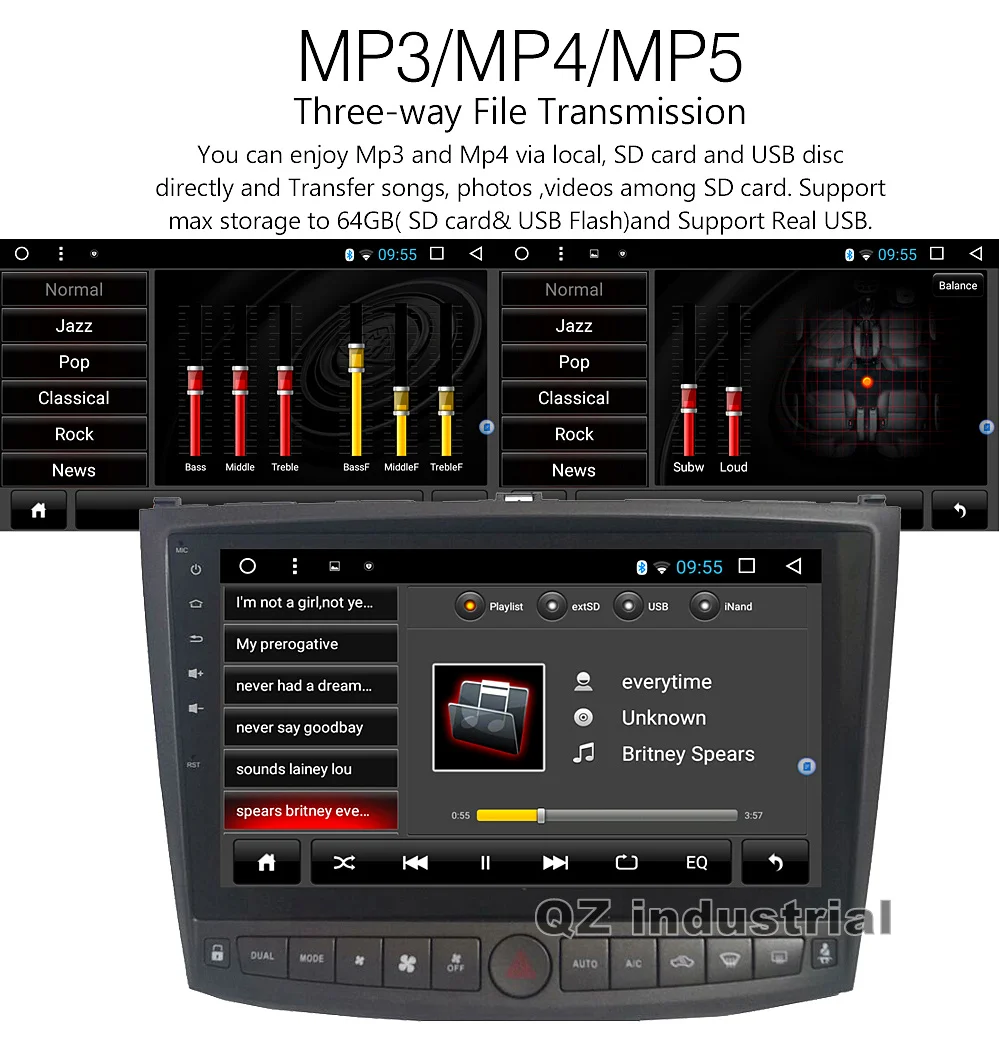 Sale QZ industrial HD 10.2" Android 8.1 T3 Car DVD Player for Lexus IS200 IS220 IS250 IS300 2006-2012 With 3G 4G WIFI GPS Navi Radio 7