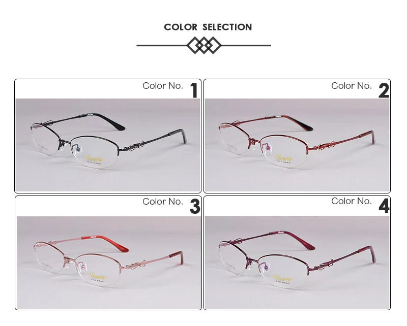 Высококачественные женские очки оправа полуободковая оптическая очки для чтения при близорукости по рецепту