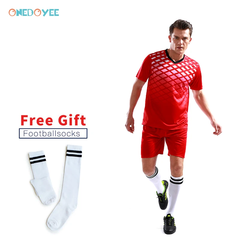 Onedoyee Men's Soccer Jerseys Set Futbol Club Uniforms Football Team