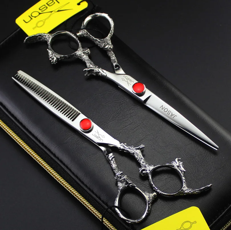 331 6'' Brand Jason Top Quality Hairdressing Scissors 440c Dragon
