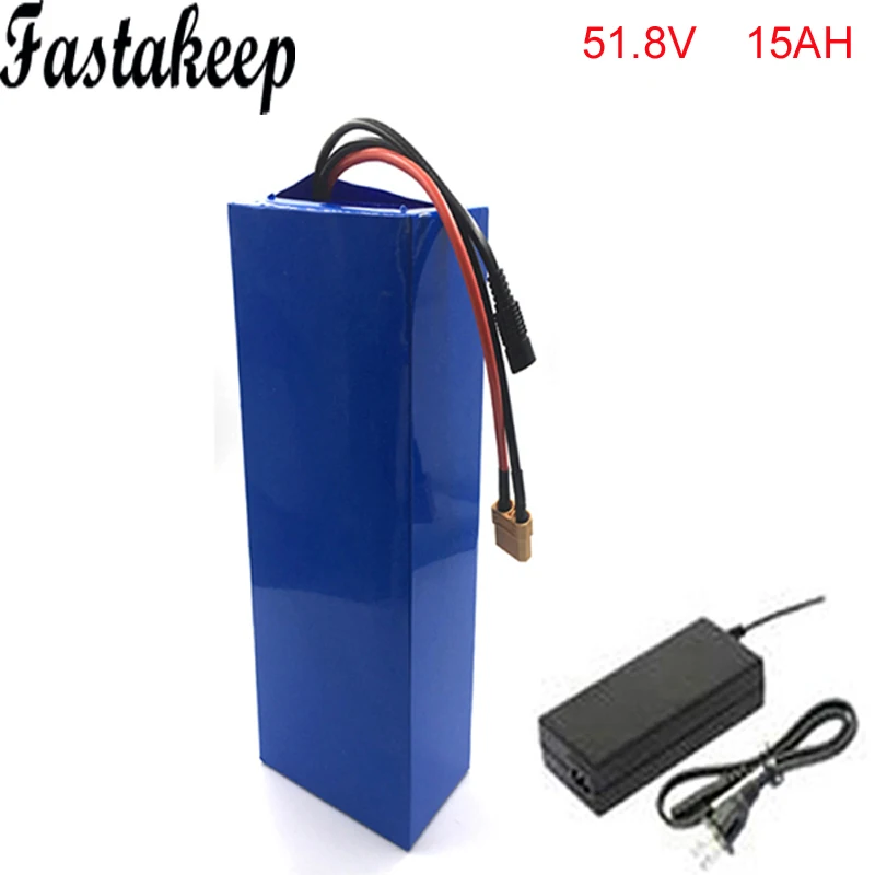 

new arrival 52v e-bike battery pack li-ion ebike 52V 15AH akku for electric bicycle kit 1000w with charger and bms
