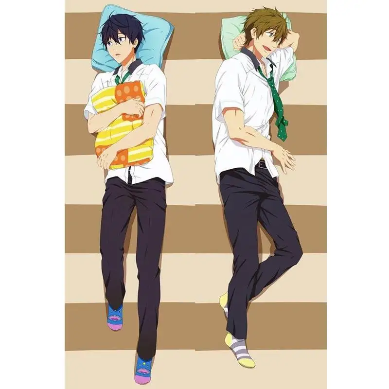 

Anime Free!Iwatobi Swim Club Haruka Nanase & Makoto Tachibana Otaku Dakimakura Gifts Bedding Hugging Body Pillow Case 150x50 CM