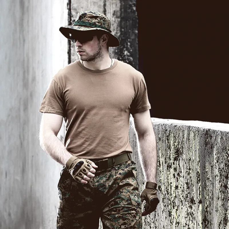 MEGE мужская хлопковая летняя футболка, военная дышащая Боевая футболка, тактическая армейская спецназ сухой лагерь тройники