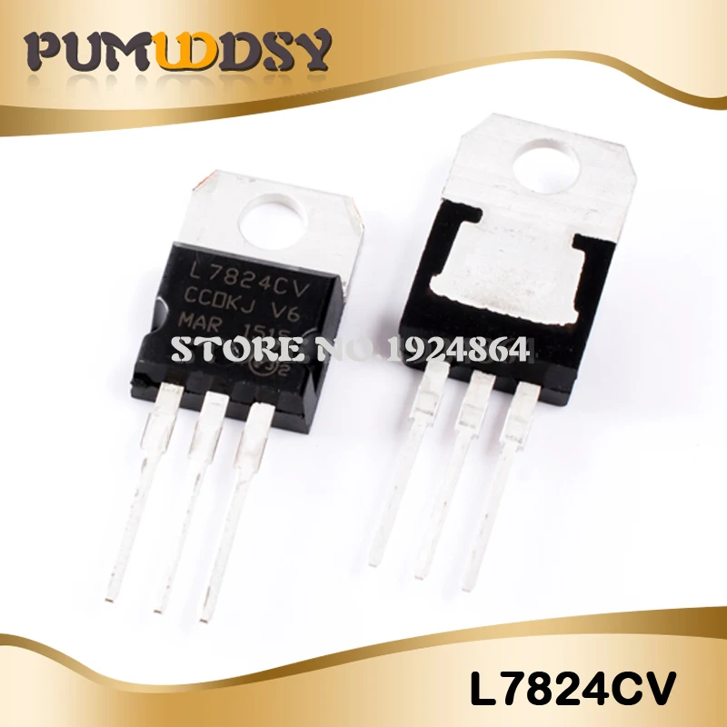 

10PCS L7824CV L7824 7824 Voltage Regulator IC +24 Volts 1 .5Amp IC