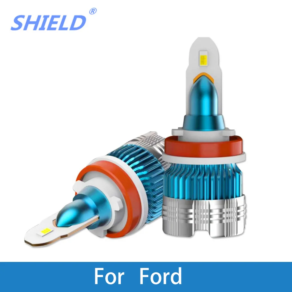 2 шт. Светодиодные Автомобильные фары H4 H7 LED H1 H3 H11 9005 12 в 6000 К белые для Ford