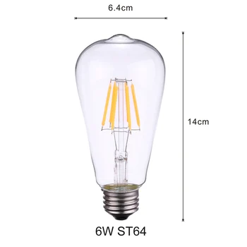

Hot Sale LED Light Bulb for Home Warm White Dimmable Lamp AC110-120V E26 E27 LED lamp Light Antique Vintage Retro Lamp Bulb