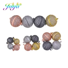 Juya DIY Pearls Jewelry Components AAA Cubic Zirconia Connect Buckle Magnet Clasps Accessories For Women Beads Jewelry Making