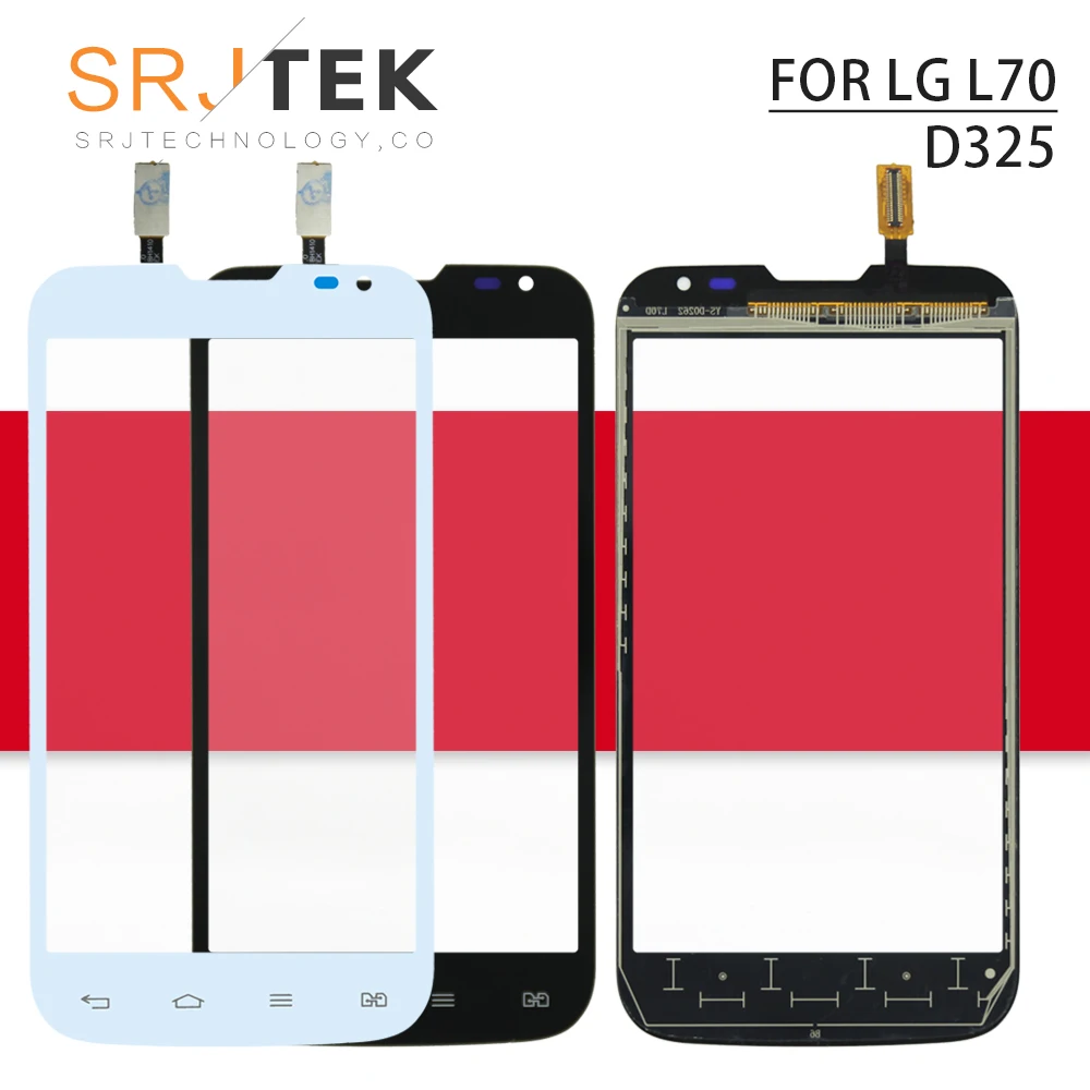 

Srjtek 4.5" For LG Series III L70 D325 Touch Screen Digitizer Sensor Outer Glass Replacement Parts + Free Adhesive