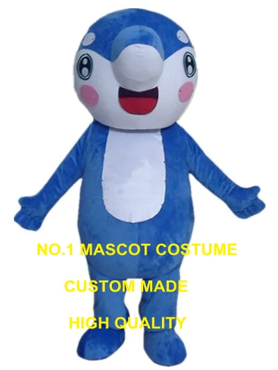 Blue Whale Mascot Costume Blue Orca Custom Adult Size Cartoon Character ...