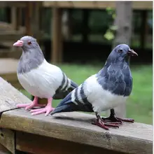 WYZHY искусственный голубь украшение интерьера серый белый голубь Настоящее перо реквизит фильма раннее образование 21 см x 12 см x 19 см