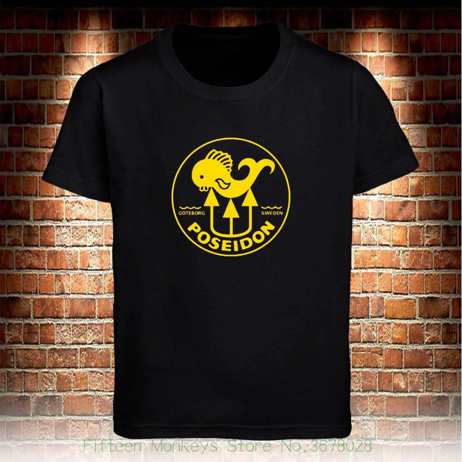 

Tops Tees Printed Men T Shirt Poseidon Logo Scuba Diver Logo Custom Black T Shirt S To 3Xl
