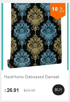 HaokHome Винтаж цветочные обои 0,53 М * 10 зеленый/белый/голубой нетканый покрытия стен гостиная спальня домашний декор