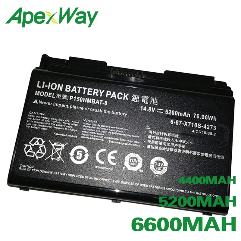 

ApexWay Battery for clevo Nexoc G505 P150EM P150SM P151EM1 P151HM1 P151SM P151SM1-A P170 P170EM P170HM P170HM3 P170HMx P170SM