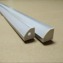 Горячая 2000 мм X 18 мм X 18 мм светодиодный алюминиевый профиль с молочной или прозрачной крышкой для светодиодной полосы света 2 м/шт. 24 шт./партия