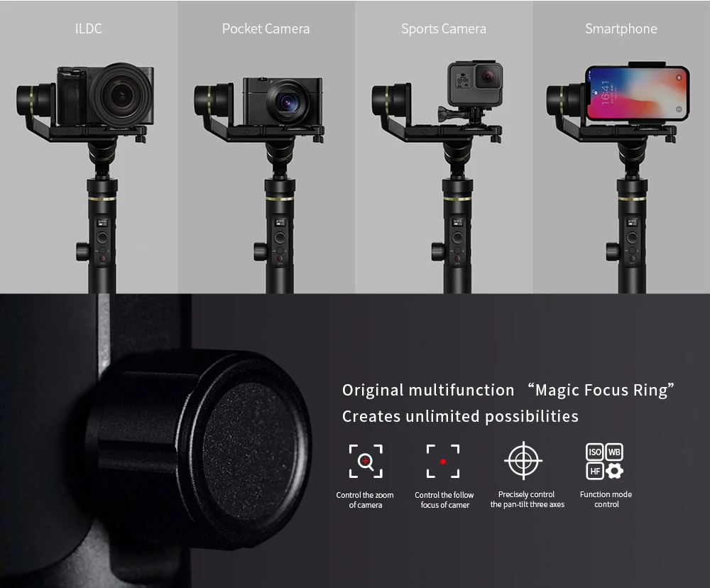 FY FEIYUTECH G6 плюс 3-осевой ручной шарнирный стабилизатор для камеры Gopro для mi женские низкие Туфли-один Canon sony экшн Камера смартфон крепление для спортивной камеры xiao mi Gopro 7 6 5