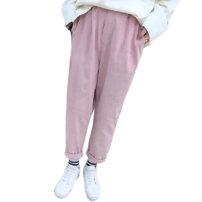 2016 New Autumn Winter Corduroy Pant Women Casual Loose