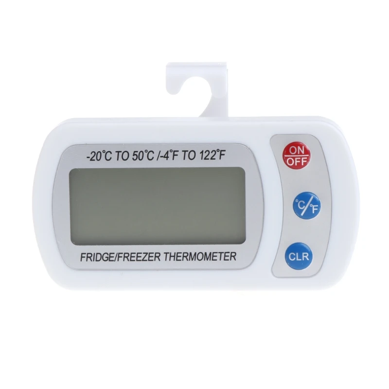 Waterproof Fridge Refrigerator LCD Thermometer Freezer with Hanging Hook Stand