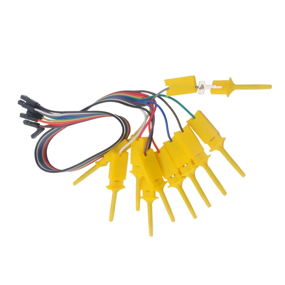 10PCS Quality Test Hook Clip Logic Analyzer Test Folder For USB Saleae