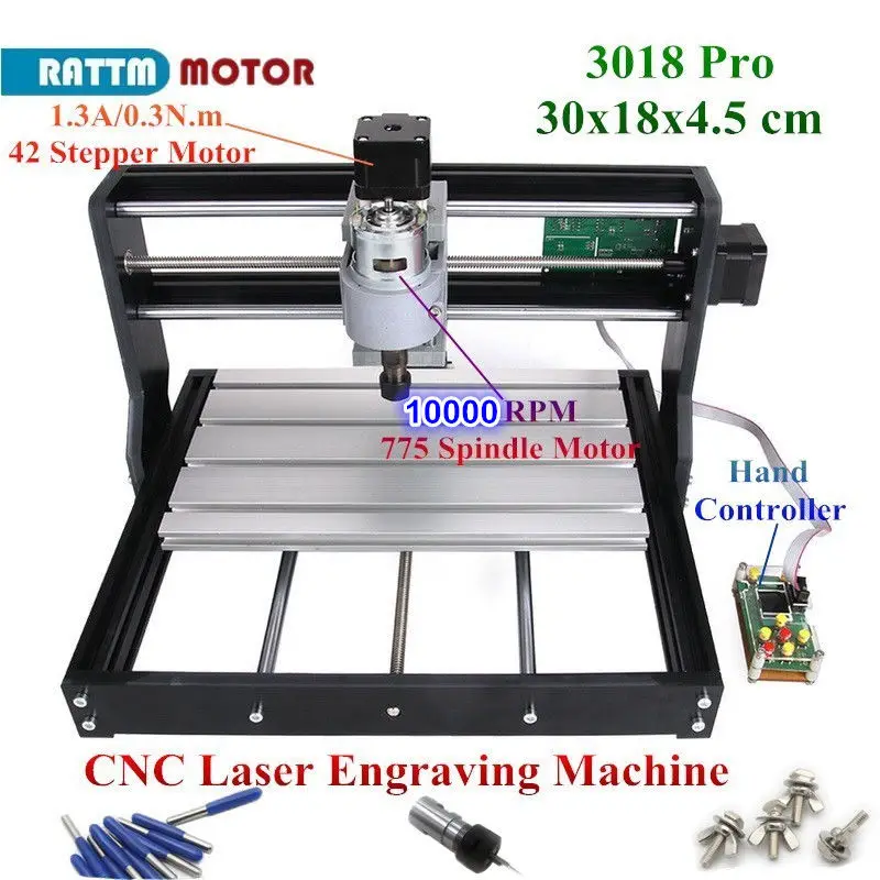 CNC 3018 Pro GRBL управление 3 оси DIY мини ЧПУ Pcb ПВХ лазерная гравировка фрезерные станки древесины маршрутизатор