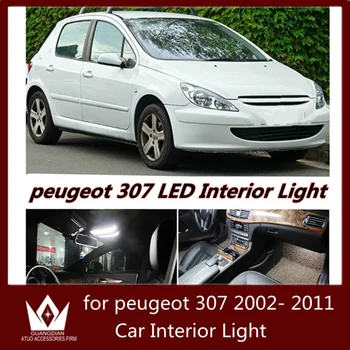 

Tcart 7pcs Auto Bulbs Car LED Interior Light Kit Reading Lamp Dome Light T10 W5W For Peugeot 307 308 3008 accessories 2002-2011