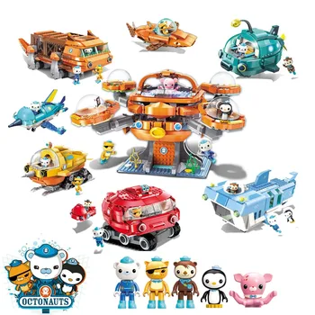 

Octonauts Building Block Octopod Gup Submarine Boat Oct-Pod with Barnacles Kwazii Dashi Professor Brick set for Children Gift