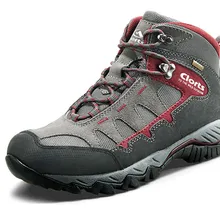 CLORTS/походная обувь из натуральной кожи для мужчин и женщин; Водонепроницаемая зимняя Нескользящая Уличная обувь; кроссовки средней высоты; горные ботинки