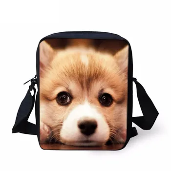 

Mini Kindergarten Students School Bags Cute 3D Animal Corgi Dog/Puppy Print Girls Schoolbags Children Crossbody Bags Sumka