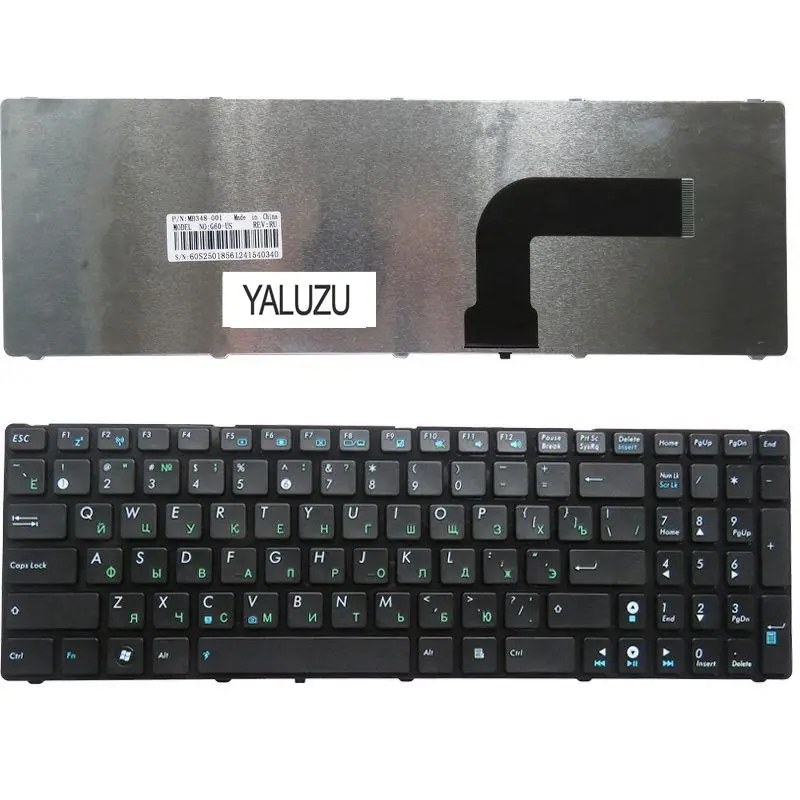 Русская черная Новая русская клавиатура для ASUS N61Ja N61Jq N61Jv N61VG N61VF K53E G53 G53JW K73 k72 k72s K73B
