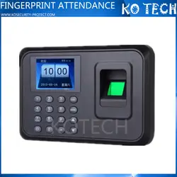 Бесплатная доставка! Биометрическая A6TFT машина посещаемости времени отпечатков пальцев часы Запись NoNeed программного обеспечения