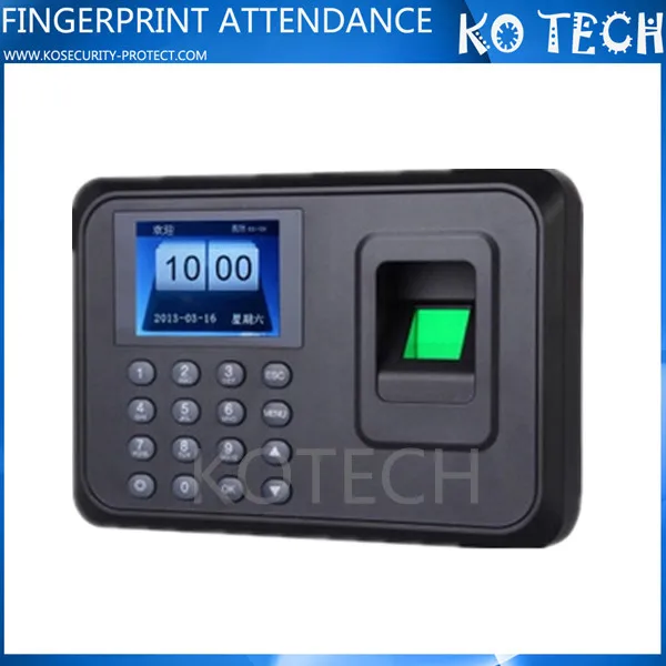 

Free Shipping! Biometric A6TFT Fingerprint Time Attendance Machine Clock Record NoNeed Software