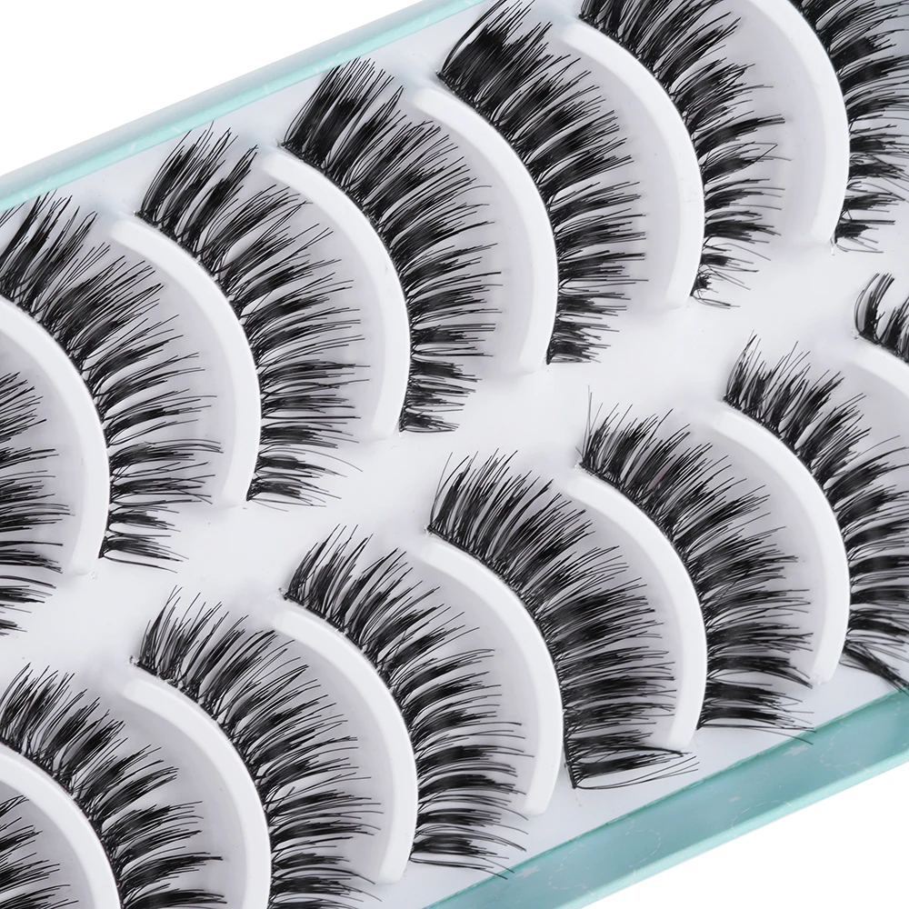 10 пар 3D накладные ресницы из искусственной норки мягкие натуральные длинные ресницы с перекрестными ресницами многоразовые ресница ручной работы Инструменты для наращивания макияжа