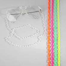 Cadena de acrílico Multicolor para gafas de lectura para mujer, accesorios para gafas de sol, cadena con soporte, correa para el cuello